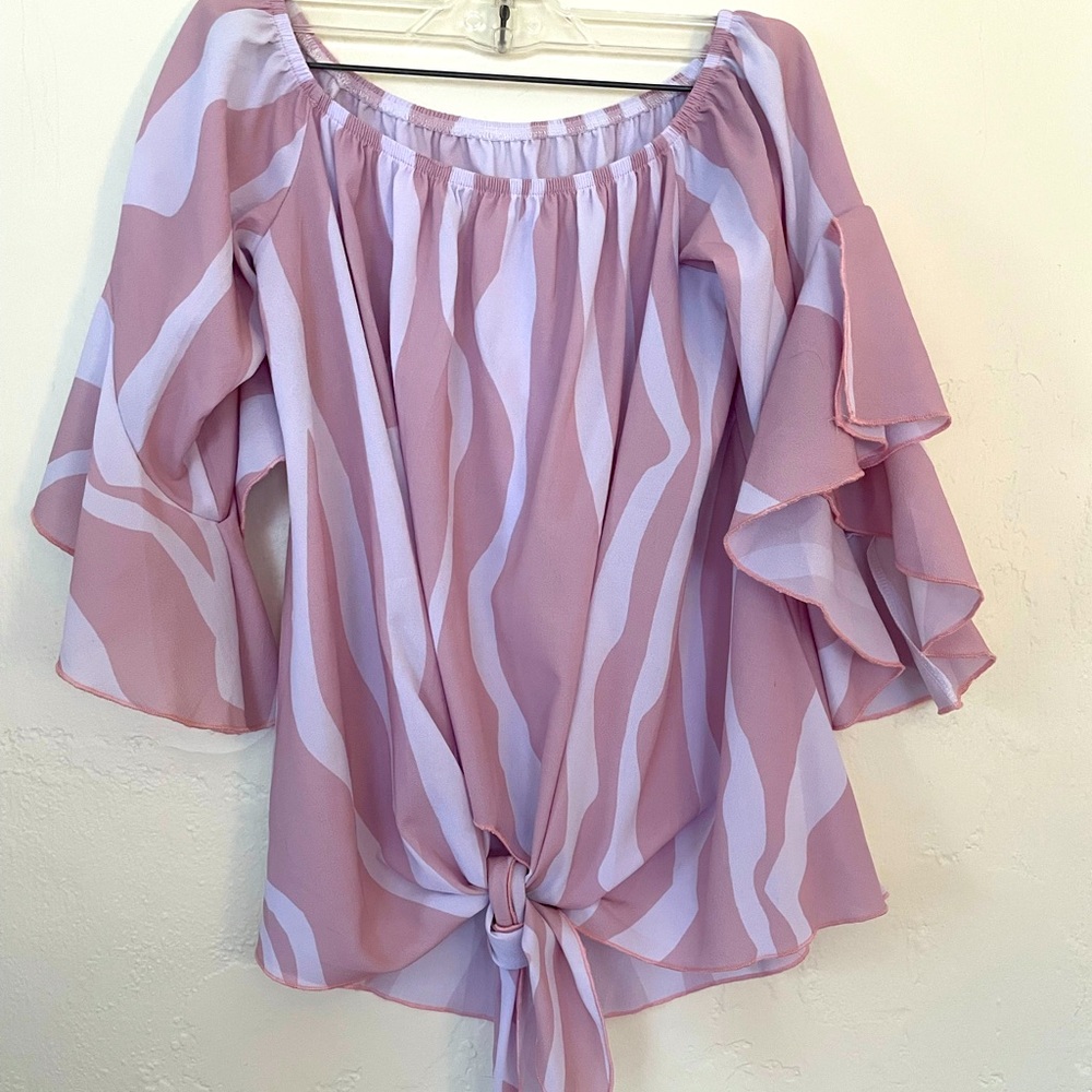 Off the Shoulder Front-Tie Top